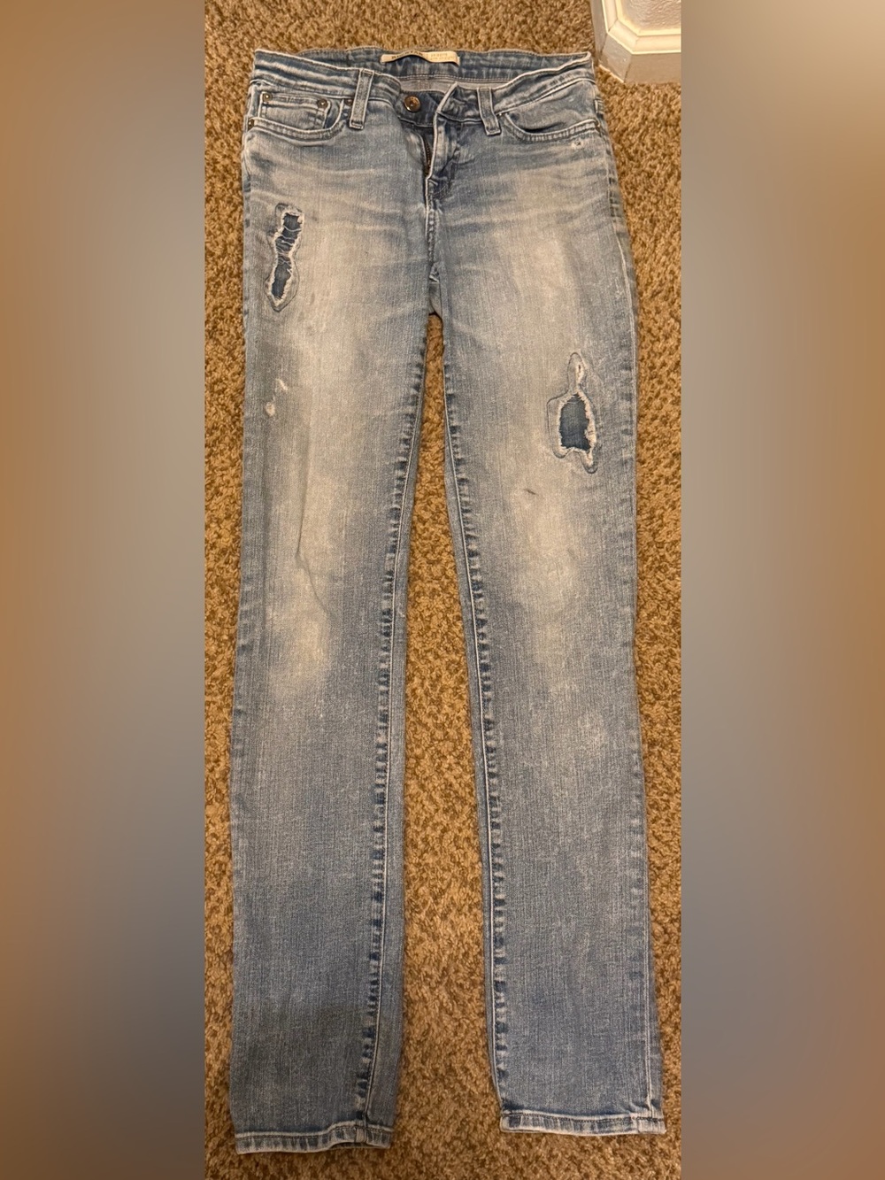 Big Star Light Blue Distressed Skinny Jeans
